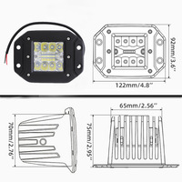 5 pouces montage encastré 12V 24V 20W LED tout-terrain Led conduite lumière 4x4 Spot inondation LED barre lumineuse pour voiture bateau SUV camion Jeep ATV