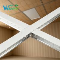 Système de plafond suspendu en grille T : Profilés principaux et traverses pour plaques de plâtre, bureaux et intérieurs commerciaux