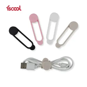 Claire Fscool — organiseur universel de câbles USB en Silicone, pinces de bureau à Clips fixes, support pour câble d'écouteurs