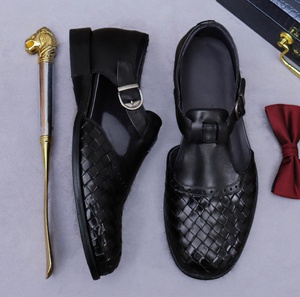 Chaussures habillées pour hommes de haute qualité, en cuir de vachette, style Derby, élégantes et simples - Product Image 2