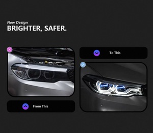 Faro Anteriore LED con Angel Eye per BMW Serie 5 G30 Pre LCI 2018 2019 2020 - Product Image 3