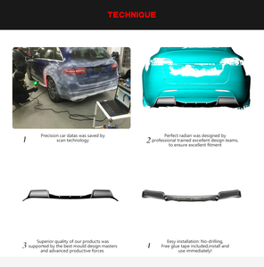 Lame de pare-choc arrière en Fiber de carbone pour voiture, protection pour le véhicule, <span class=keywords><strong>Tesla</strong></span> modèle Y mister Sport, <span class=keywords><strong>utilitaire</strong></span>, 4 portes, électrique, 2020 — 2022 - Product Image 6