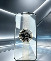 FLAYR 500C Protection d'écran en verre trempé à découpe diamantée incurvée, impression soyeuse, couverture intégrale pour iPhone 18 17 Pro 16 15 14 13 12 Pro Max