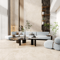 Carreaux de porcelaine gris marbré antidérapants de luxe léger et moderne, résistants à la chaleur, pour murs intérieurs de villas et écoles