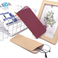 Haute qualité en gros multicolore Ultra léger lunettes pochette lunettes de soleil organisateur pochette sac en cuir souple étuis à lunettes