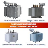 Transformador Trifásico de 160KVA, 35kv 10kv a 400V, Reductor de Voltaje Sumergido en Aceite, 5000w ONAN Dyn11