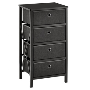 <span class=keywords><strong>Commode</strong></span> de rangement moderne à 4 tiroirs avec cadre en bois robuste pour chambre à coucher - Product Image 2