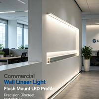 Profilé LED linéaire en aluminium encastré de précision, installation discrète encastrée pour bâtiments résidentiels et commerciaux