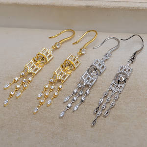 Wenchi S925 Silver Tassel <b>Earrings</b> with 8-13 Pearl Female DIY Jewelry Accessories Empty <b>Holder</b> Personalized Model 16114 - Product Image 1