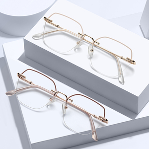 MS 91759 Eleganti Montature in Metallo Semi-Rimless per Donna, Aste Sottili Minimaliste - Product Image 2