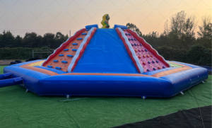 Castillo Inflable con Tobogán y Escalada, Muro de Escalada Inflable con Tobogán, Torre de Escalada, Montaña - Product Image 2