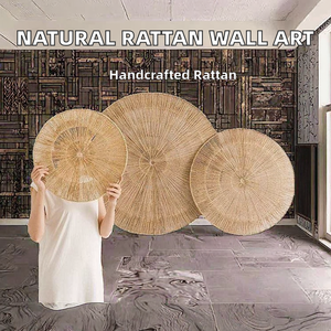 Decoración de Pared de Ratán Natural Hecha a Mano de Alta Calidad, Tamaño Grande para el Hogar - Product Image 2