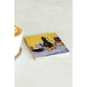 ชุดจานรองแก้วลายเดี่ยว ซีรีส์วินเซนต์ แวนโก๊ะ 134 แบบ ดีไซน์สี่เหลี่ยม สำหรับใช้ในธุรกิจ ของขวัญ หรือของแจก - Product Image 2