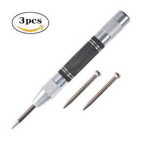 Silver-Black High-Hardness Manual Drilling Tool <b>Automatic</b> <b>Center</b> <b>Punch</b> for Emergency Window Breaking Metal Positioning Tool - Product Image 3
