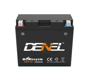 DENEL 12V 18AH mf YTX20L-BS 6MF20L中国工厂供应价格全动力电池摩托车电池