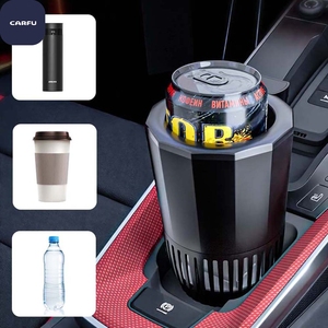 CARFU Oem Odm Manufacturing 12v Cooler Cup Holder <b>Portable</b> Mini <b>Fridge</b> Car Cooler Cup - Product Image 5