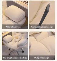 Chaise d'ordinateur confortable pour la maison chaise de jeu sédentaire dortoir simple bureau canapé chaise de chambre de fille
