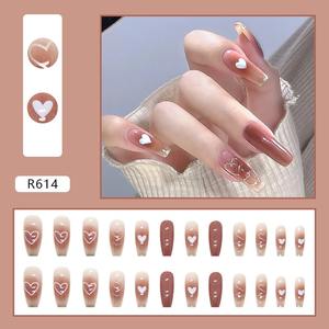 Suministros de <span class=keywords><strong>uñas</strong></span> Productos de belleza Prensa en las <span class=keywords><strong>uñas</strong></span> Venta al por mayor Corazón <span class=keywords><strong>blanco</strong></span> Glod Gradiente <span class=keywords><strong>Rosa</strong></span> Usable Puntas de <span class=keywords><strong>uñas</strong></span> acrílicas artificiales - Product Image 2
