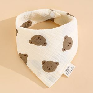 Bavoir pour bébé imprimé mignon doux en coton biologique bavoir pour nouveau-né dentition lavable OEM pour nourrissons tout-petits bébé garçon fille - Product Image 2