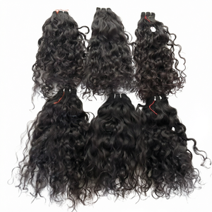 Extensions de cheveux humains indiens. Cheveux vierges Remy naturels non traités de qualité supérieure, provenant d'un seul donneur, cuticules alignées. - Product Image 1