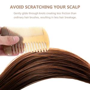 Peine de cuerno duradero con dientes redondeados y lisos para un aseo capilar duradero a un precio razonable - Product Image 6