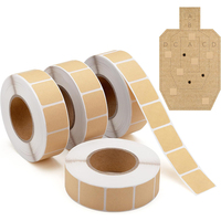1000 autocollants de réparation marron de 0,87 pouce pour cibles de tir en papier et carton
