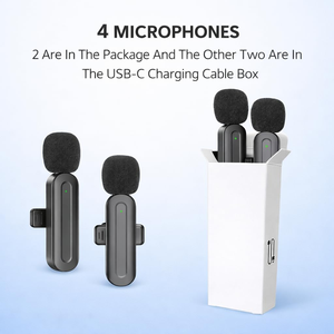Microphones Lavalier Sans Fil pour iPhone Téléphone Android Appareil Photo Ordinateur Microphone Miniature Professionnel pour <span class=keywords><strong>Enregistrement</strong></span> Vidéo - Product Image 5