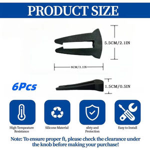 Bloqueadores de Perillas de Estufa a Prueba de Niños, Bloqueadores de Perillas de Horno de Silicona, Protector de Estufa, Evita el Contacto Accidental - Product Image 6