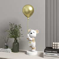 NOUVELLE ARRIVÉE ORNEMENT EN RÉSINE EN FORME D'OURSON PEINT À LA MAIN POUR L'INTÉRIEUR