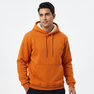 Sudadera con capucha de forro polar sherpa para hombre con tejido sherpa de pelo alto, servicio de marca privada para tiendas de ropa en línea — 105 caracteres - Product Image 1