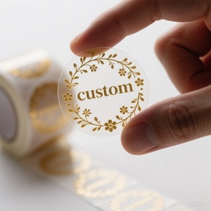 Etiquetas Adhesivas de Vinilo Impermeables Personalizadas para Productos Alimenticios, Impresión en Lámina Dorada, Etiquetas Redondas con Logotipo y Código QR - Product Image 5