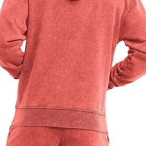 Sweat à capuche en molleton 100% coton, coupe classique, délavé à l'acide, pour homme, poids lourd, streetwear, hiver, sur mesure, écologique - Product Image 6