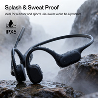 Casque à conduction osseuse S18m transfrontalier avec microphone Bluetooth 5.3, étanche IPX6, batterie longue durée, idéal pour la course et le sport