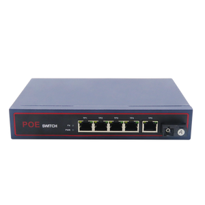 Conmutador de Red Gigabit de Venta Caliente de Fábrica, 1 SC 5 RJ45, Convertidor de Medios de Fibra Óptica BIDI 20KM, Conmutador de Fibra PoE, Conmutador Ethernet - Product Image 1