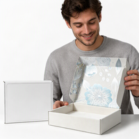 Boîte d'expédition en carton ondulé personnalisée OEM avec découpe monobloc vierge et fermeture à encoche pour l'expédition et les commandes en gros