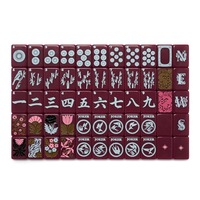 Jeu de tuiles de Mahjong américain, matériau acrylique bordeaux, 1,5*1,1*0,5 pouces, pour les jeux NMJL