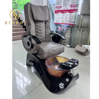 Fauteuil de pédicure spa moderne Starry 2023 avec massage automatique, dossier réglable, design sans tuyauterie en fibre de verre pour salon de manucure