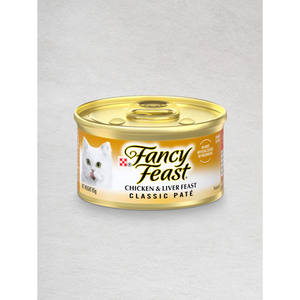 Pour Purina for Fancy Feast 85g Nourriture humide pour animaux de compagnie Poulet et foie à base de viande en sac - Product Image 1