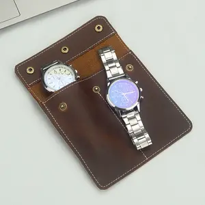 Yy Custom 2 Stuks Lederen Horloge Etui Organizer Elegante Sieraden Hoesjes Opberghouder En Cadeau Tas Voor Horloge Accessoires