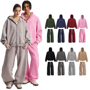 Sudadera con capucha y cremallera extragrande para hombre, de corte holgado, 420 g/m², de alta calidad, lisa, con logo DTG en relieve, de lujo, para hombre - Product Image 1