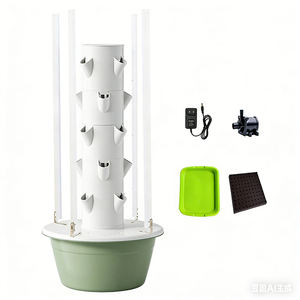 Tour de jardinage vertical hydroponique AGG à 5 niveaux, grands bacs empilables, 20 sites de plantation, alimentation en nutriments, réservoir de coco coir, pompe longue - Product Image 3