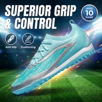 Chaussures de football haut de gamme unisexes avec empeigne en mesh respirant et semelle FG antidérapante pour les matchs de football compétitifs