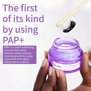 Poudre blanchissante professionnelle pour dents sensibles, respectueuse de l'émail, usage domestique, avec logo personnalisé, matériau sûr PAP+ - Product Image 4