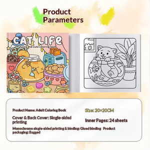 Libro <span class=keywords><strong>para</strong></span> <span class=keywords><strong>Colorear</strong></span> <span class=keywords><strong>Kawaii</strong></span> Cat Life: Páginas Divertidas con <span class=keywords><strong>Animales</strong></span> Adorables, 24 Páginas de Papel, Actividad Relajante <span class=keywords><strong>para</strong></span> Aliviar el Estrés <span class=keywords><strong>para</strong></span> Mujeres y Niños - Product Image 2