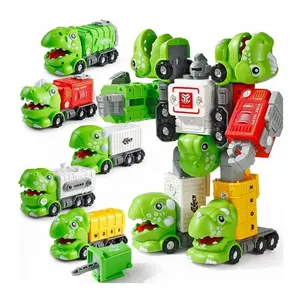 Children Classic STEM Learning Activity Toys Dinosaur Puzzle Building Table Screw Tool Drill Set Kids Educational Toys