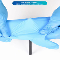 Gants de main de sécurité en nitrile sans poudre Microtouch bleu blanc noir gants chirurgicaux médicaux jetables Microflex