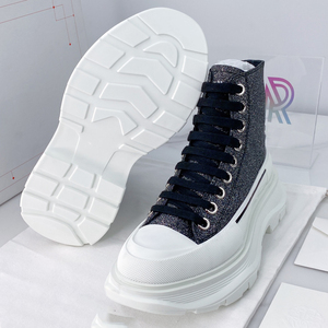 Zapatillas de lona de caña alta con estilo urbano para parejas, con cordones, casuales, con característica térmica, para él y para ella, botas de caza para otoño e invierno - Product Image 5