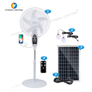 Ventilateur solaire sur pied de 16 pouces avec ampoule LED, rechargeable |   Fabricants de ventilateurs solaires en Chine GD956BT Ventilateur solaire sur pied de 16 pouces - Product Image 3