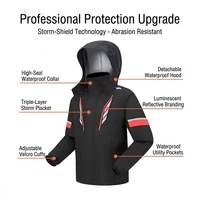 Combinaison imperméable deux pièces pour hommes, pantalon et veste, pour motards, équipement de moto, protection intégrale contre les fortes pluies