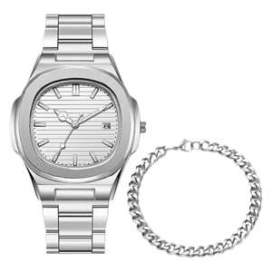 Men's Quartz <strong>Watch</strong> Cross Necklace Dynamic Design Luminous Steel Band Student's Ghost <strong>Watch</strong> Set for Men - Product Image 5